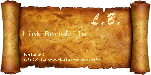 Link Borbála névjegykártya